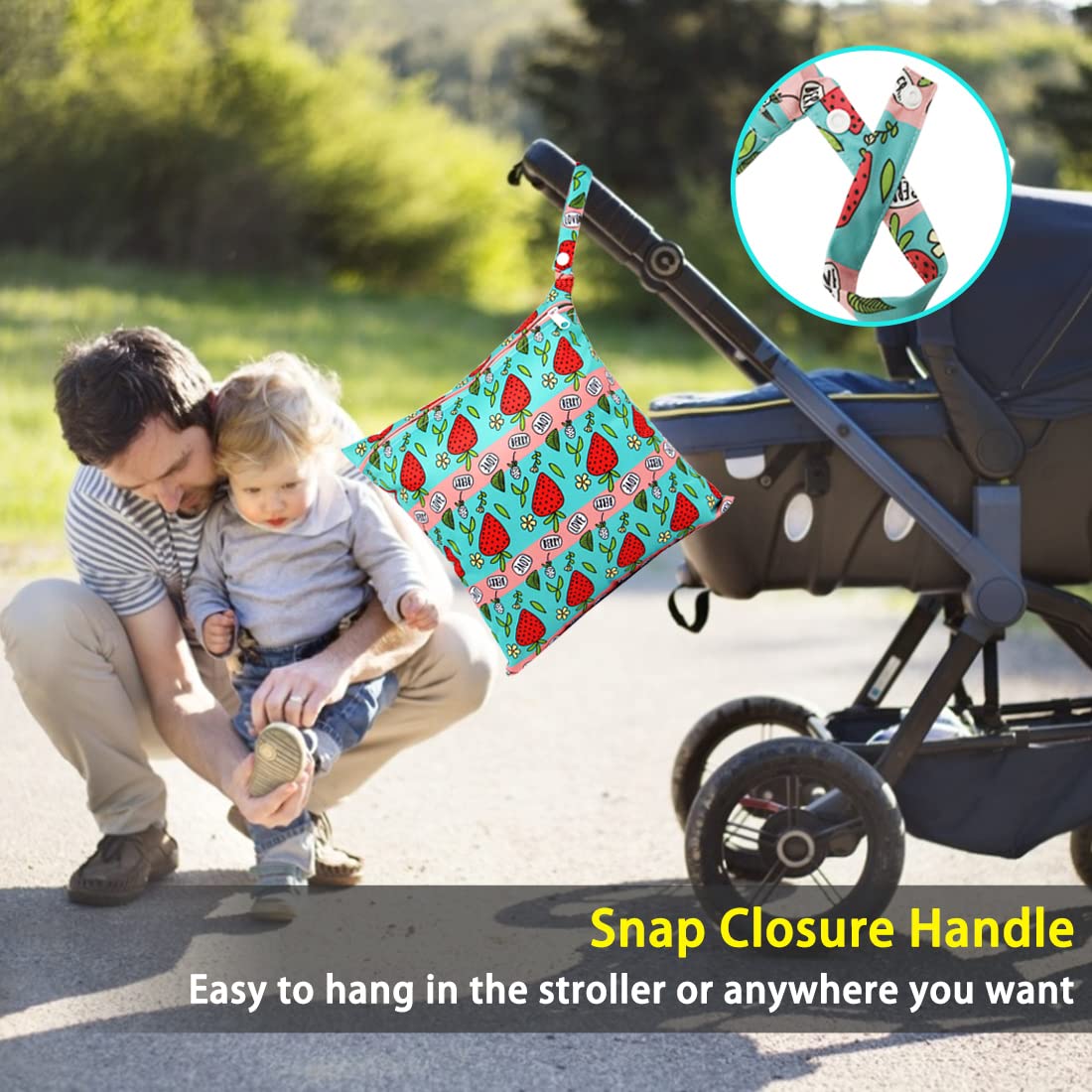 Sac humide, sac à couches 3 Pièces, Sac Organisateur Lavable