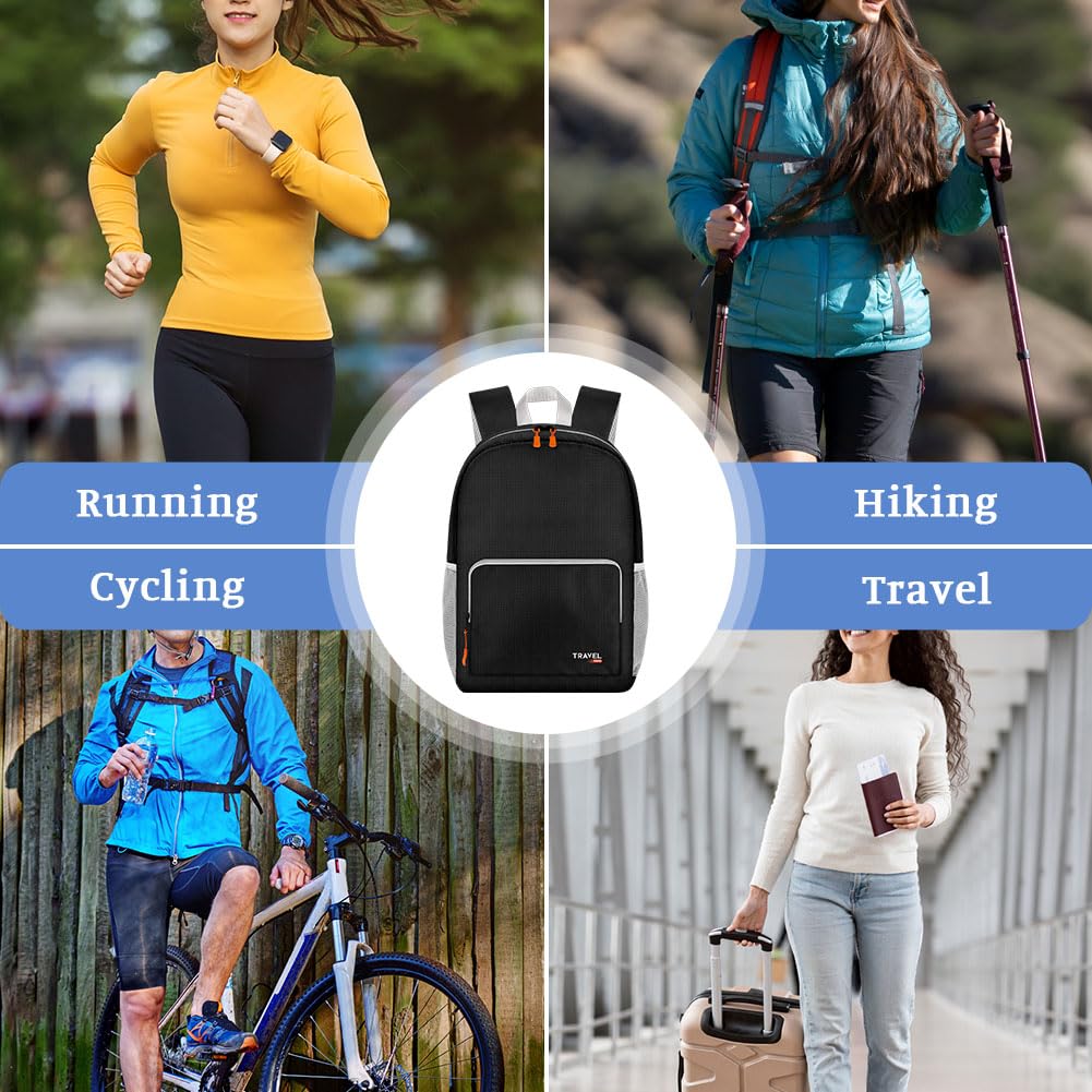 Sac à dos, Sac à dos de randonnée Ultraléger 17L, Sac à dos de Voyage étanche, Sac à dos pour la Randonnée, les Voyages, le cyclisme et l'escalade