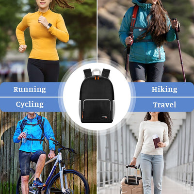 Sac à dos, Sac à dos de randonnée Ultraléger 17L, Sac à dos de Voyage étanche, Sac à dos pour la Randonnée, les Voyages, le cyclisme et l'escalade