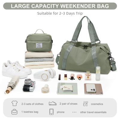 Sports Bag Hand Luggage Bag Weekender Bag With Trolley Sleeve, Waterproof Travel Bag Duffle Bag