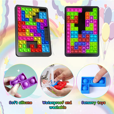 Tetris Silikon Puzzle Brettspiel, Zappelphilipp Stressabbau Spielzeug Spiele