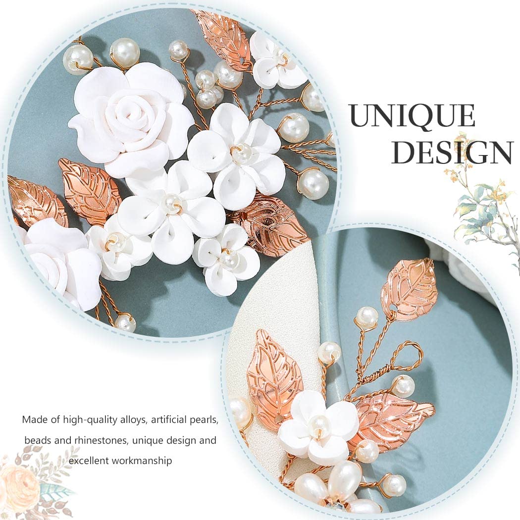 Bandeau fleuri pour mariage, vigne perlée, bijoux de cheveux, coiffure de mariage