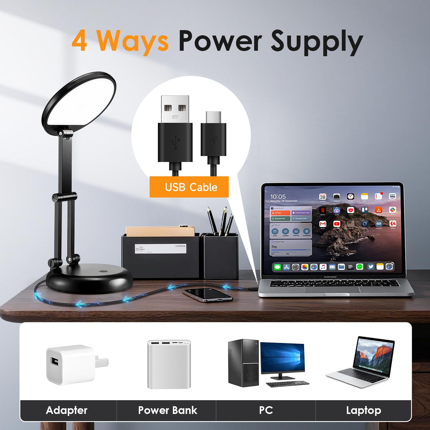 Foldable & Portable Desk Lamp