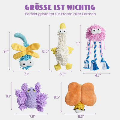 Hundespielzeug für kleine mittelgroße Hunde Weiches quietschendes Plüschtier haltbares Kauspielzeug für mittelgroße kleine Welpen Süße Accessoires Mädchenhunde