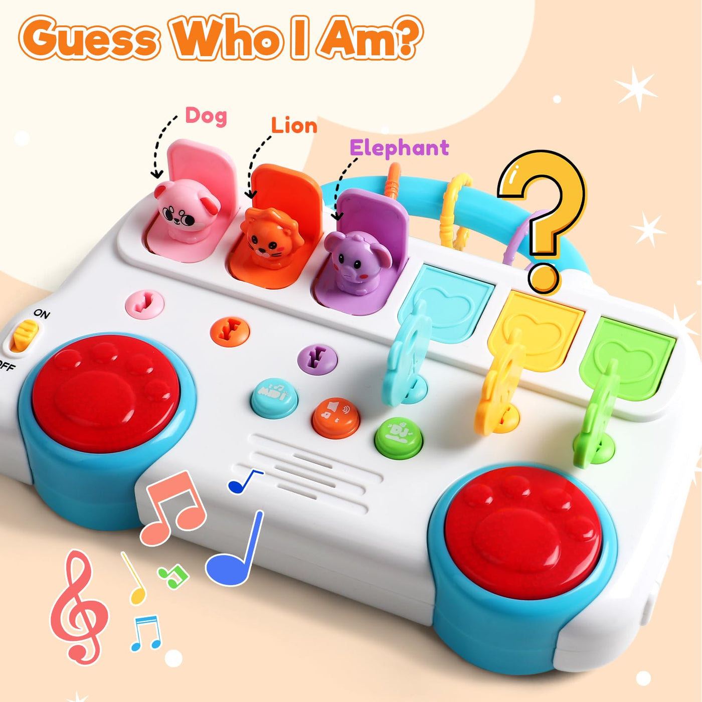 Musik-Babyspielzeug mit Licht & Ton Schlüsseltier 