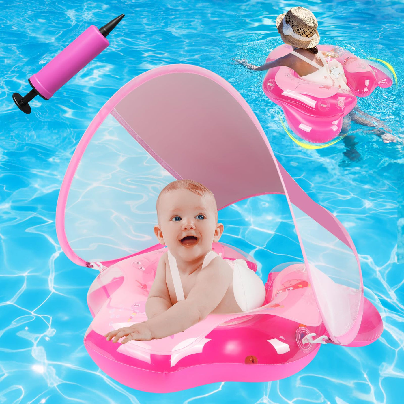 Babyschwimmring mit Sonnendach