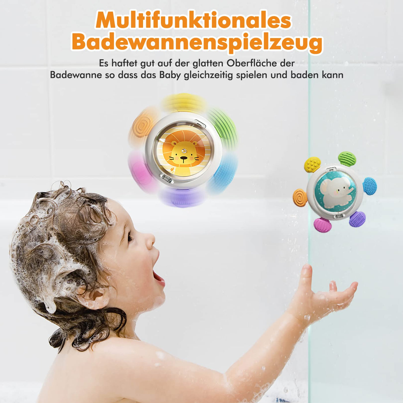 Saugnapf Spielzeug Baby 3 Stück sensorische Spinner Spielzeug für Baby Spinnerei Spielzeug