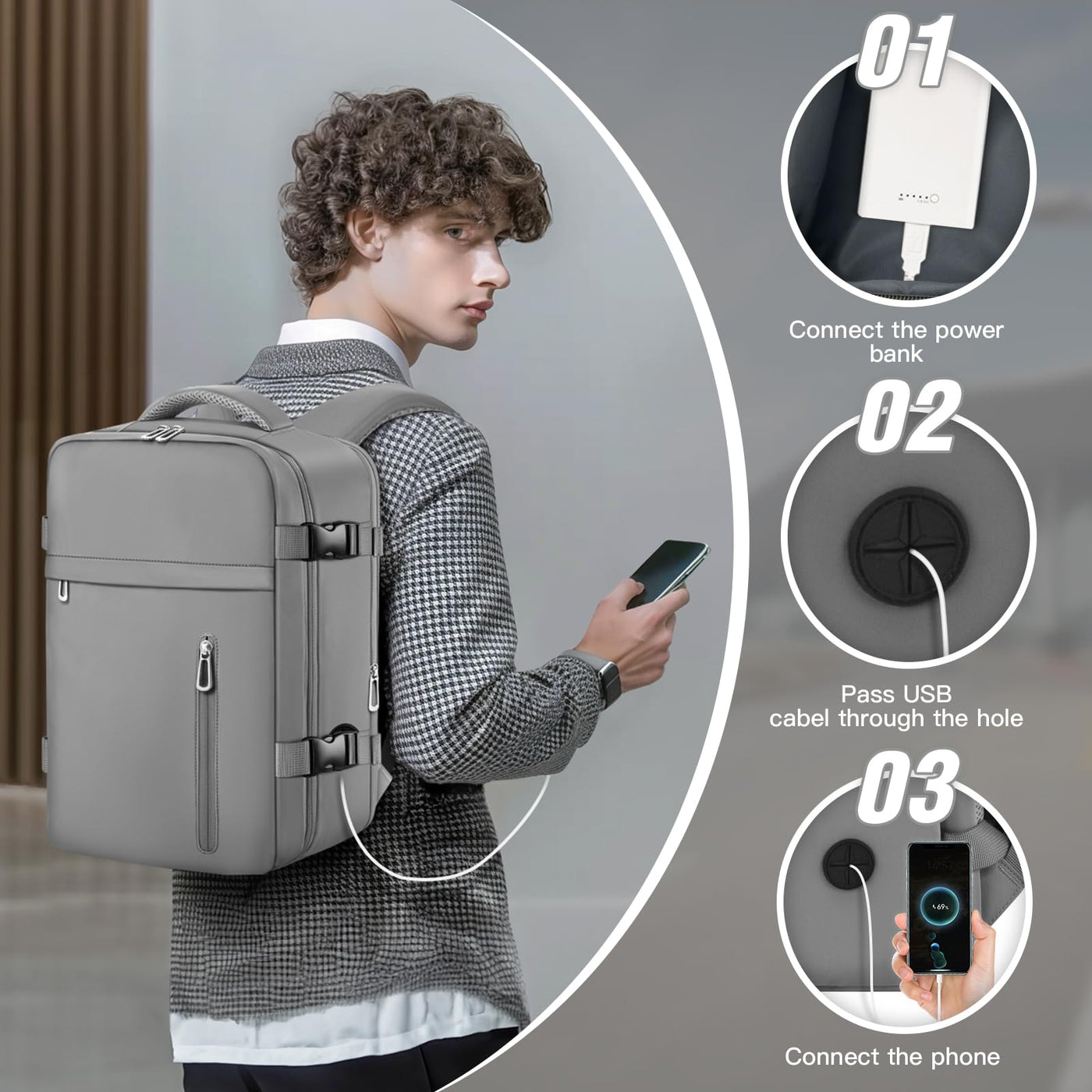 Hand Luggage Airplane Travel Backpack, Hand Luggage Backpack