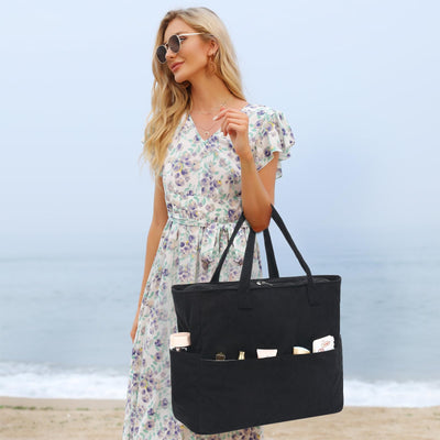 Grand sac de plage avec fermeture éclair