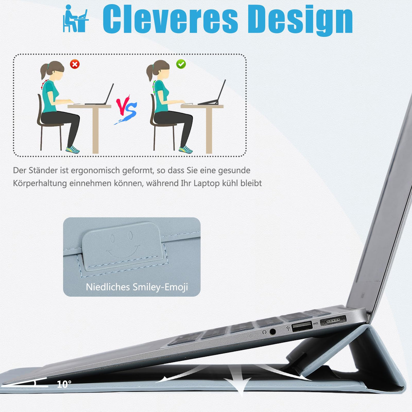 Laptoptasche Laptoptasche mit Standfunktion