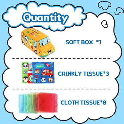 Baby tissue box Cosmetic tissue box Toy for toddlers Sensory toy Children