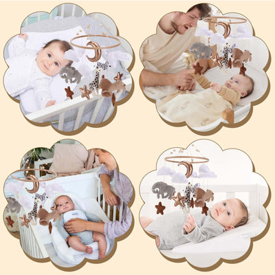 Mobile baby bed mobile baby pendant, wooden mobile baby wind chime