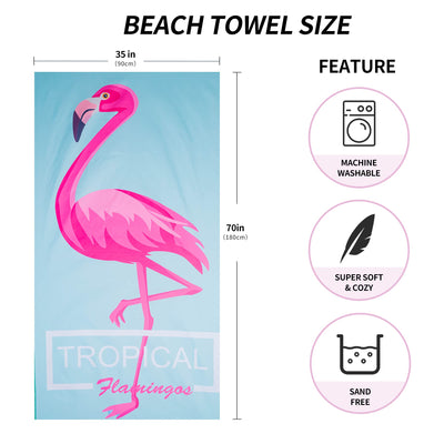 Serviette de plage Large, serviette en microfibre