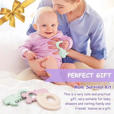 Animaux Anneau de dentition pour bébé, sans BPA Grand anneau de dentition pour bébé