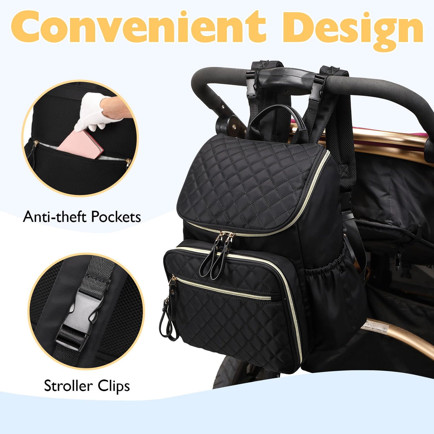 Large diaper backpack