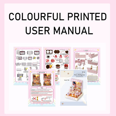 Kit de Maison de Poupée Maison Miniature BRICOLAGE Maison de Poupée Miniature avec Meubles Kit de Maquette de Maison Miniature