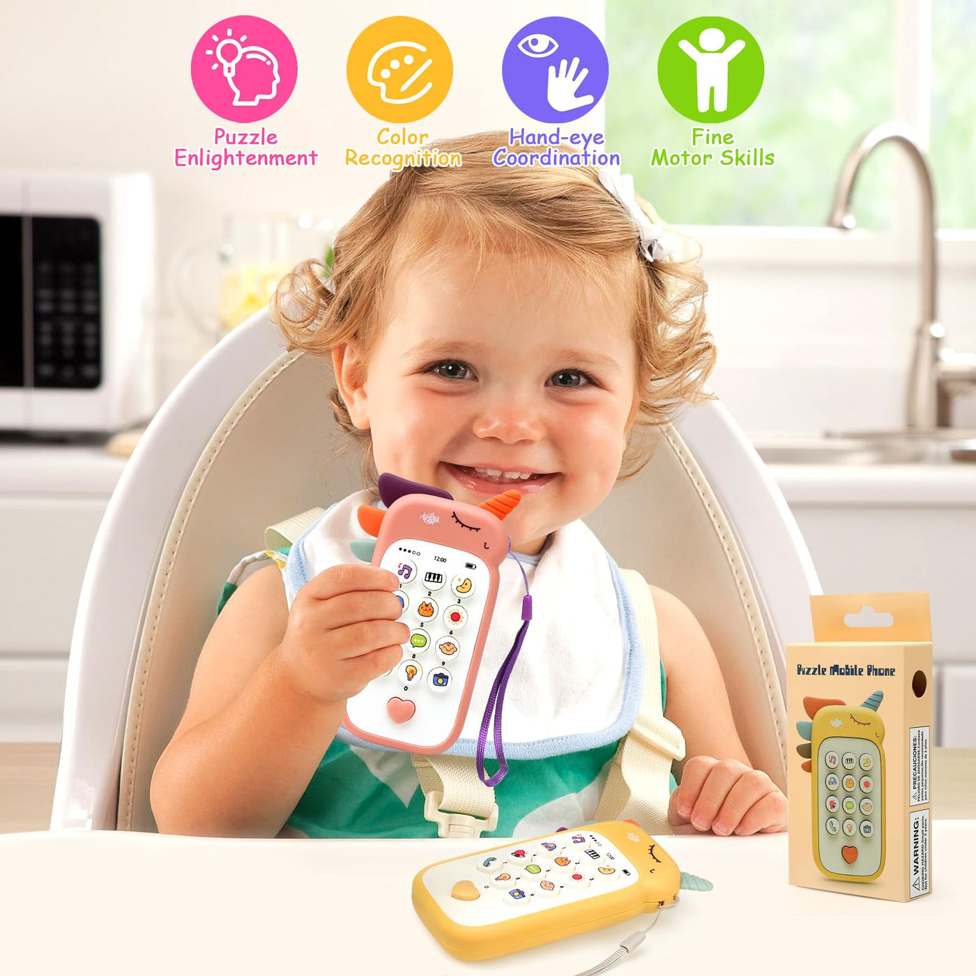 Baby phone, learning fun smart phone with songs sounds words sentences and flashing lights