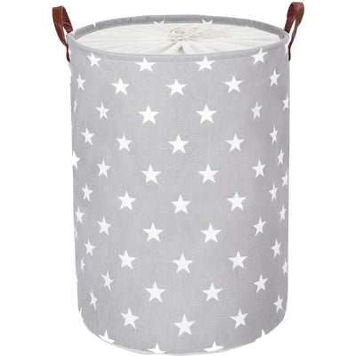 Foldable Round Storage Laundry Baskets, Cotton
