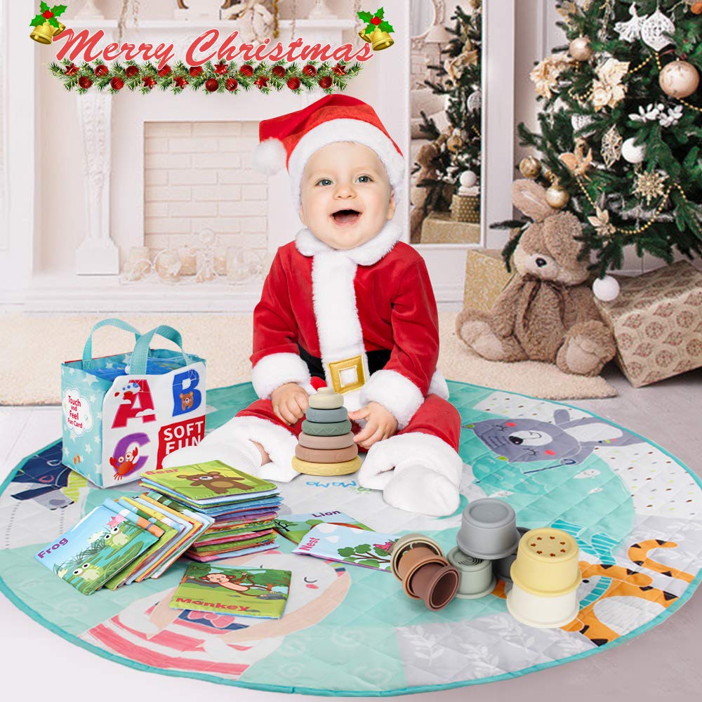 Jouet à empiler avec anneaux,Tour à empiler et anneaux de dentition pour jouer à empiler,Jouet de dentition à presser pour bébé