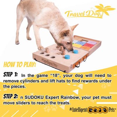 Jouet interactif en bois pour chien Jouet pour chien petit et grand chien Jouet pour chien