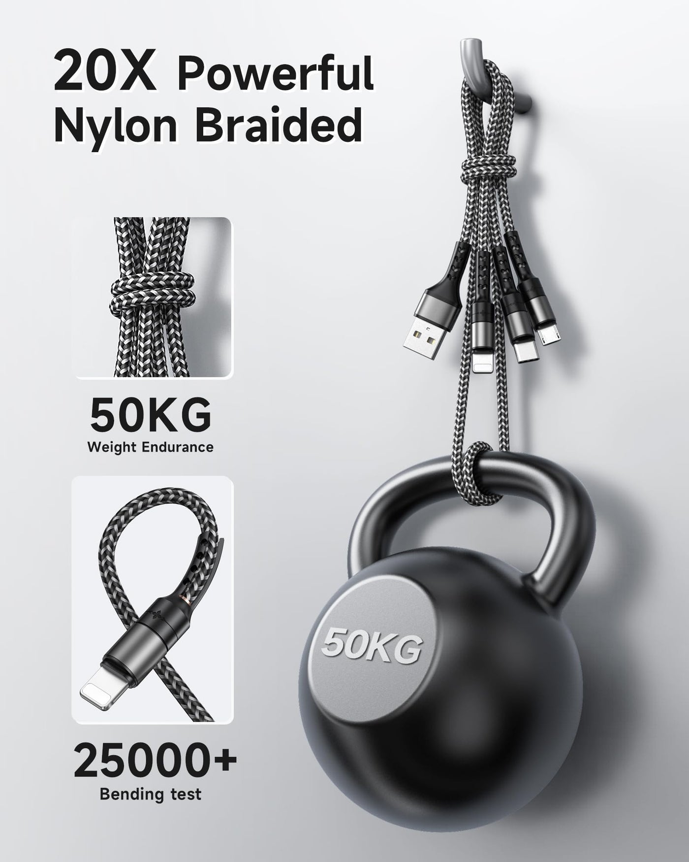 Multi USB Cable 3 in 1 Universal Charging Cable