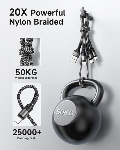 Multi USB Cable 3 in 1 Universal Charging Cable