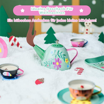 Service à thé pour enfants Service à thé pour enfants, 15 pièces de vaisselle pour enfants pour la cuisine et la fête du café