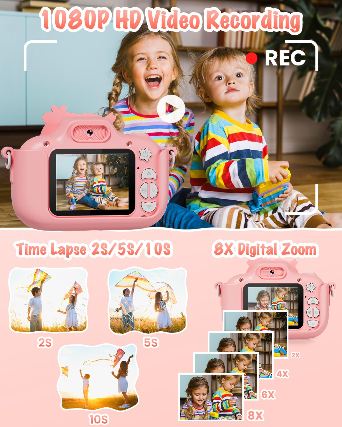 Appareil photo pour enfants, écran d'appareil photo pour enfants, appareil photo numérique pour enfants