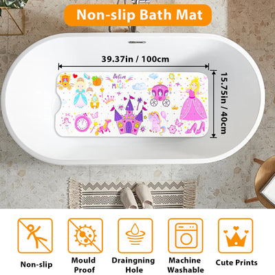 Tapis de bain pour enfants tapis de sol antidérapant pour salle de bain avec ventouses trous de drainage