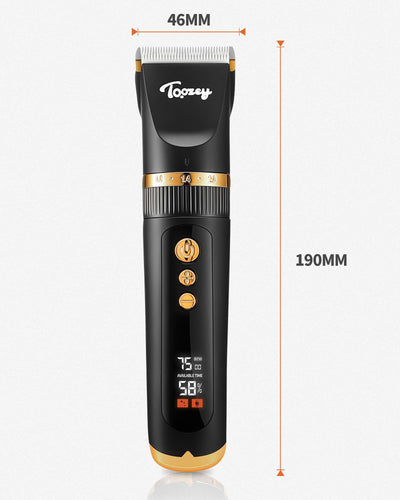 Tondeuses pour Chiens Silencieuses, Tondeuses Professionnelles pour Chiens et Chats, Tondeuses Électriques pour Animaux de Compagnie, Sans Fil Rechargeables, Tondeuses pour Chiens avec Moteur Puissant de 7500 TR / min, Noir