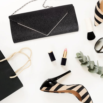 Clutch Lederhandtaschen mit abnehmbarer Kette