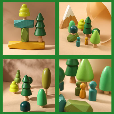 Tree decoration toy, different sizes trees forest