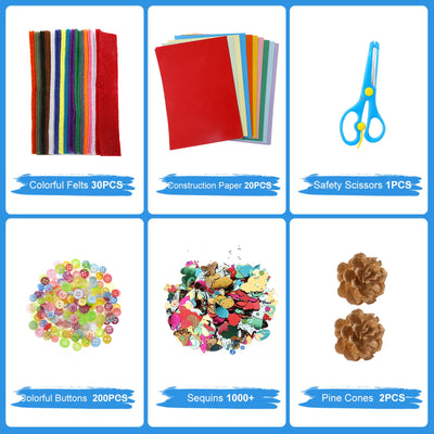Kit de bricolage pour enfants, 2000 pièces kit de bricolage fournitures pour bricolage cure-pipe yeux googly perles scrapbooking créatif