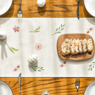 Easter table runner, washable modern spring kitchen dining table decoration for indoors