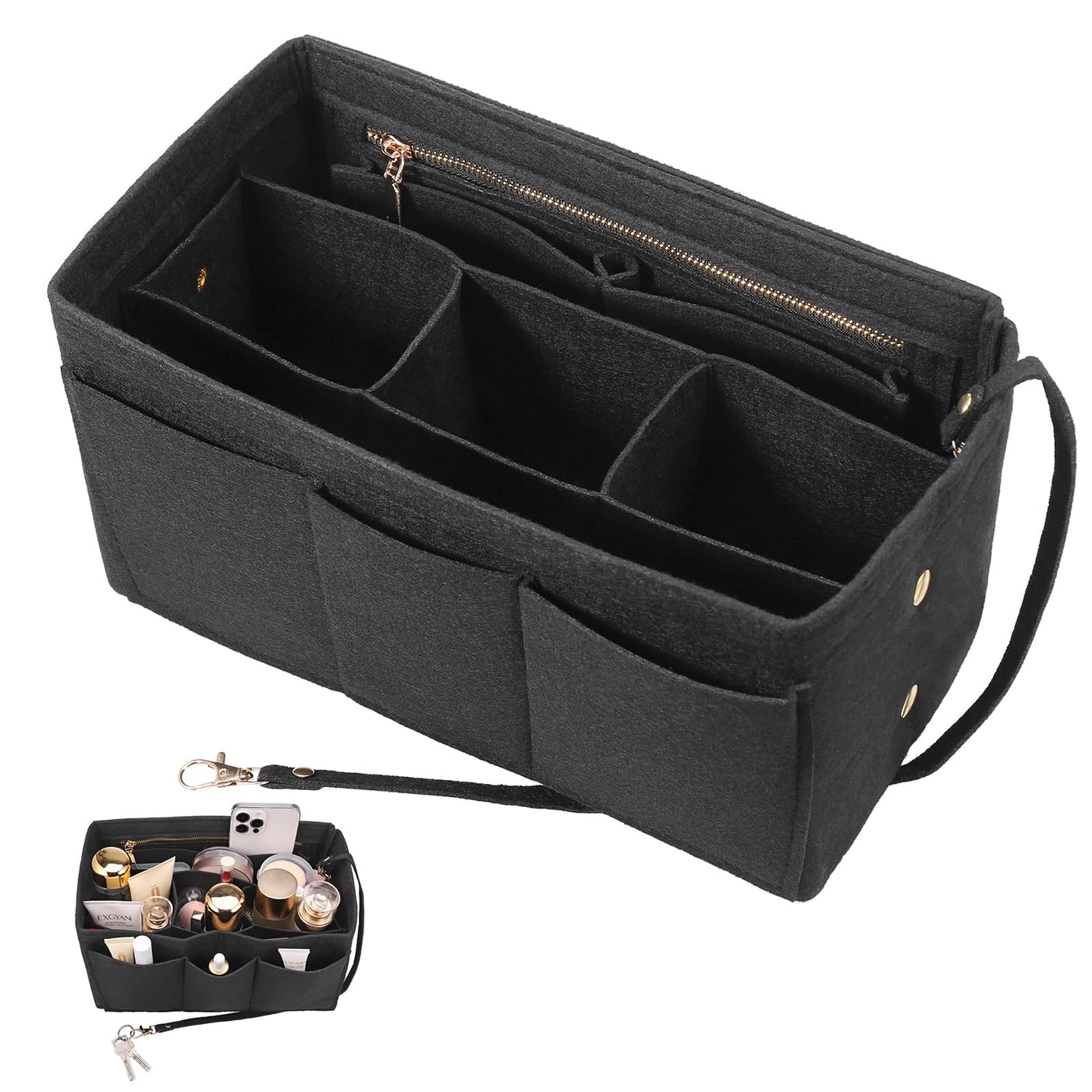 Handbag organizer, felt bag organizer, bag in bag organizer, bag organizer shopper