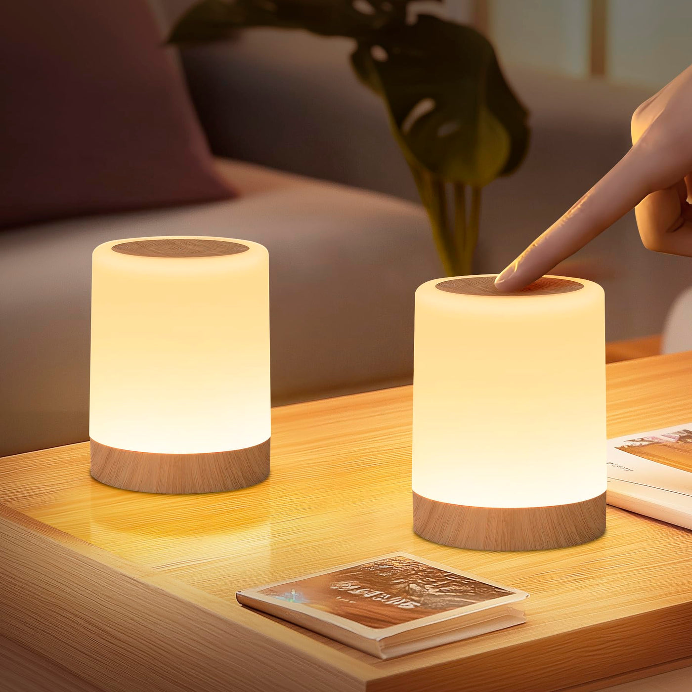 LED Bedside Lamp Touch Dimmable