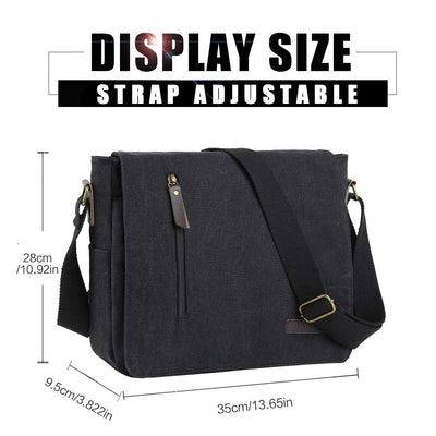 Messenger bag made of canvas shoulder bag shoulder bag for laptop vintage for work leisure