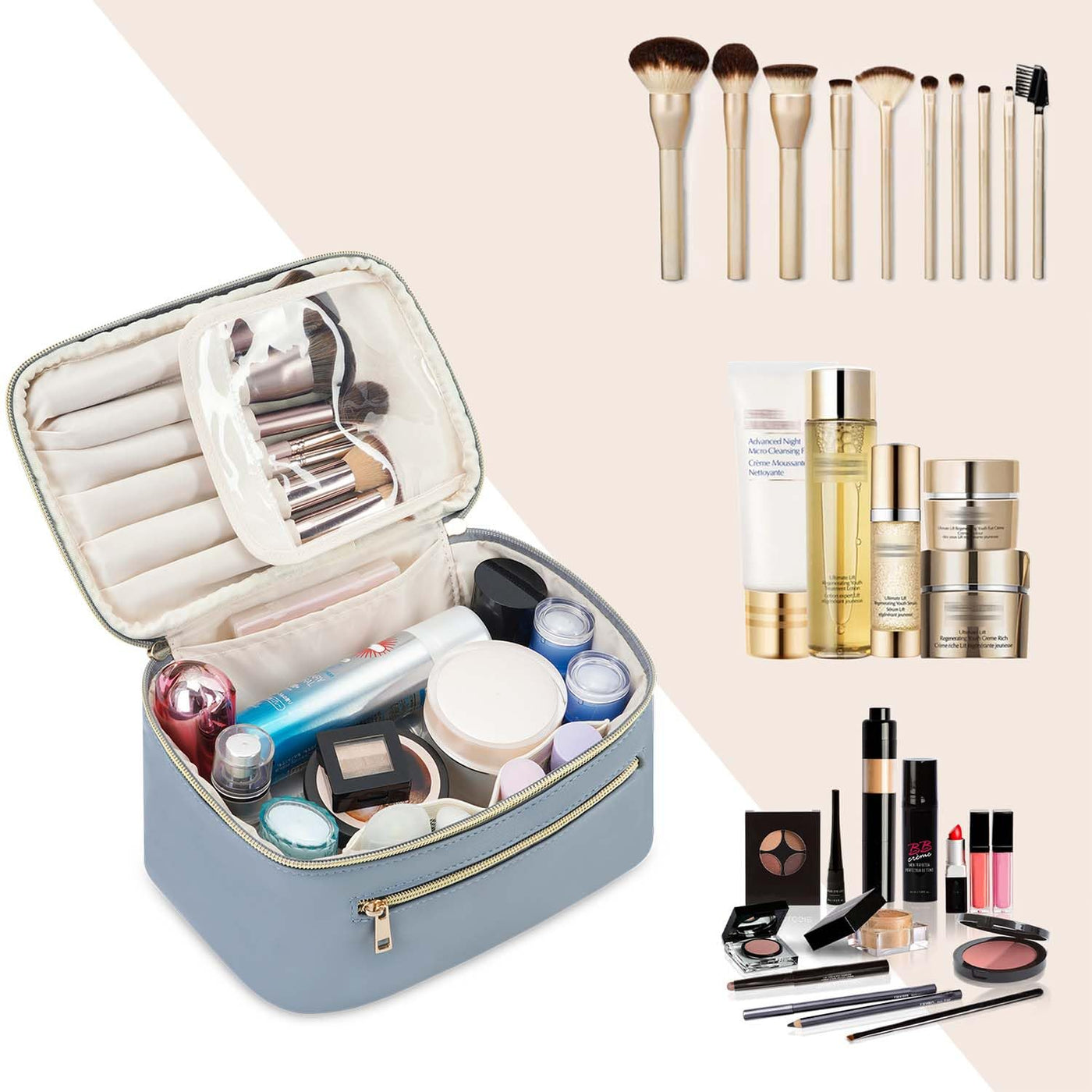 Sac de maquillage de voyage grand sac de maquillage