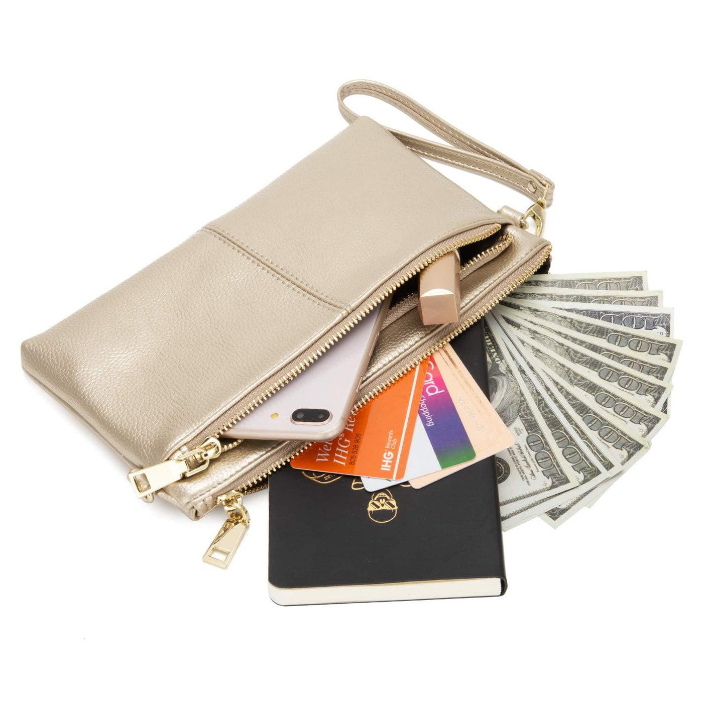 Small Triple Zipper Shoulder Bag