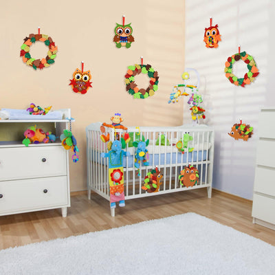 Bastelset aus Filz zur Dekoration, 9-teiliges Bastelset Eule, Herbstbasteln für Kinder, Kreativsets und Bastelbedarf für Kinder