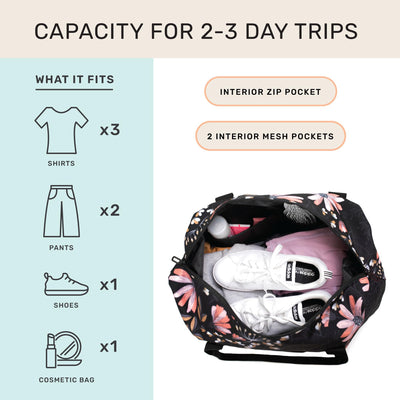 Travel bag, Weekender/Overnight Duffel, Gym Tote Bag Blush