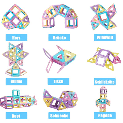 Blocs de construction magnétiques 52 pièces blocs de construction enfants
