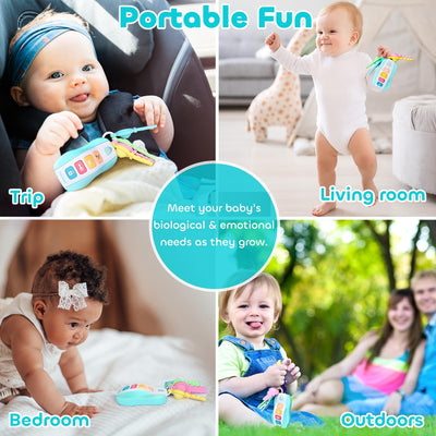 Babyspielzeug Spielzeugschlüssel aus Silikon, Musikspielzeug für Neugeborene