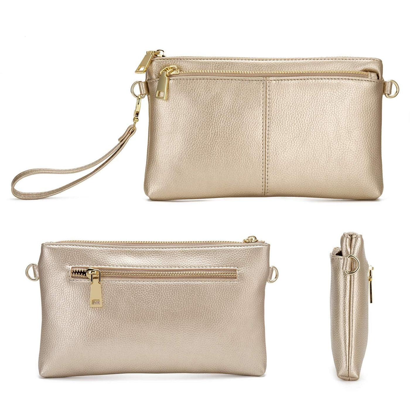Small Triple Zipper Shoulder Bag