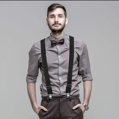 Suspenders with 4 strong clips wide last adjustable length