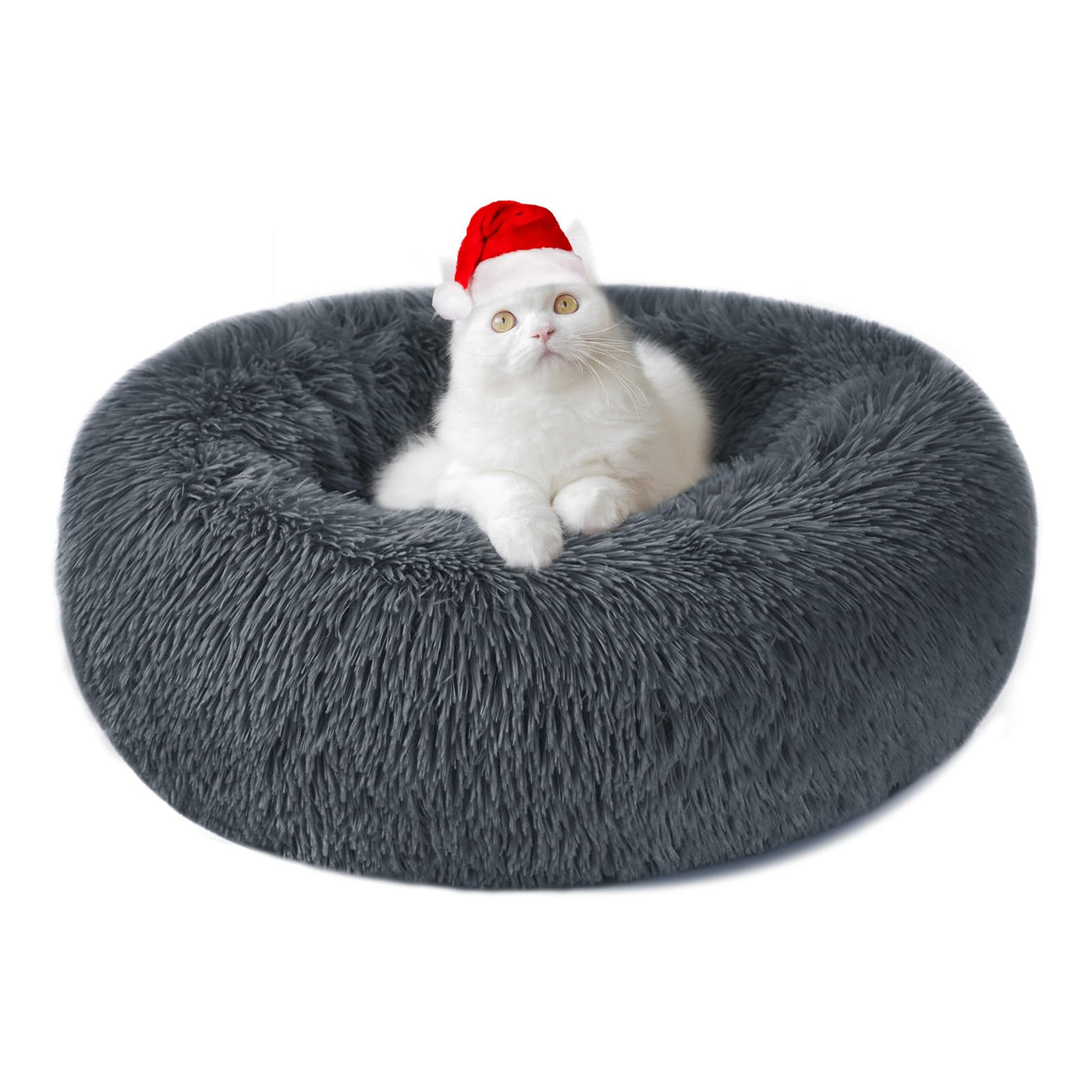 Lit pour chat Lit pour chien Rond et duveteux - Donut Coussin pour chat Coussin pour chat Panier pour chat Lavable