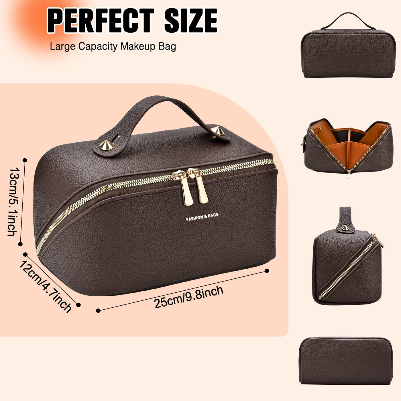 Cosmetic Bag Portable Travel Make-up Bag with Large Capacity Waterproof Organize