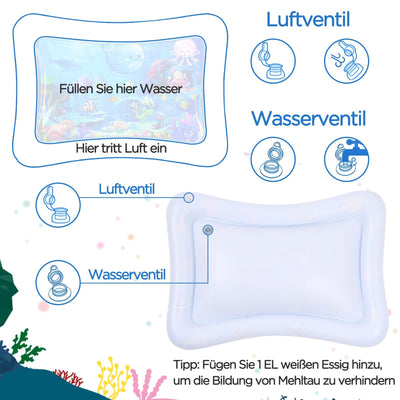 Matelas d'eau sans BPA, matelas de jeu pour bébé, matelas gonflable pour le ventre