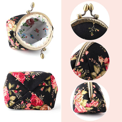 Porte-monnaie floral Porte-monnaie Retro Bag