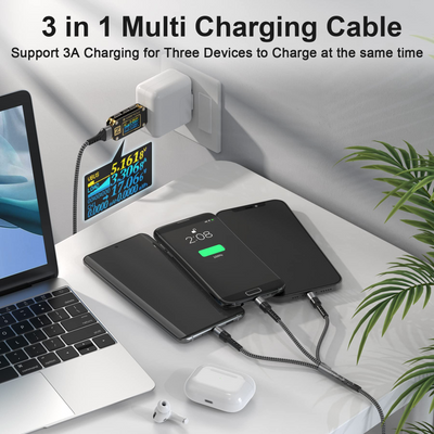 Multi USB Cable 3 in 1 Universal Charging Cable